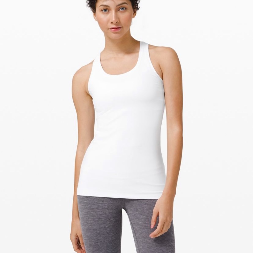 White Lululemon Cool Racerback Tank Top *Nulu